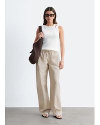 & Other Stories - Cotton Twill Drawstring Trousers - Lyst