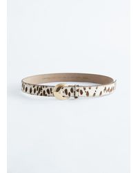 & Other Stories - Cow-Print Leather Belt - Lyst