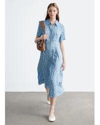 & Other Stories - Pleated Waist Shirt Dress - Lyst