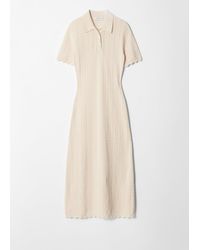 & Other Stories - Pointelle-Knit Midi Dress - Lyst