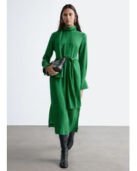 & Other Stories - Scarf-Neck Midi Dress - Lyst