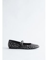 & Other Stories - Studded Leather Ballet Flats - Lyst