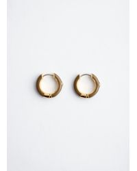 & Other Stories - Glass Detail Brass Hoop Earrings - Lyst