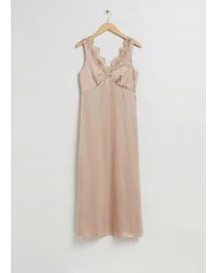 & Other Stories - Lace-trimmed Slip Dress - Lyst