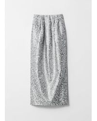 & Other Stories - Metallic Jacquard Midi Skirt - Lyst