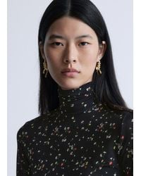 & Other Stories - Knot-Detail Front-Back Earrings - Lyst