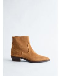 & Other Stories - Point-Toe Leather Ankle Boots - Lyst