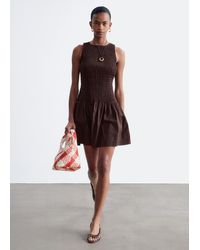 & Other Stories - Smocked Cotton Poplin Mini Dress - Lyst