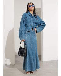 & Other Stories - Pleated Denim Maxi Skirt - Lyst