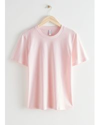 & Other Stories Crewneck Cotton T-shirt - Pink