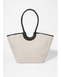 & Other Stories - Leather-Detailed Straw Tote Bag - Lyst