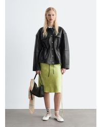& Other Stories - Drawstring-Waist Leather Jacket - Lyst