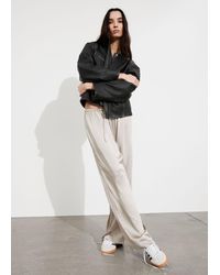 & Other Stories - Satin Drawstring Trousers - Lyst