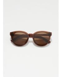 & Other Stories - Round-Frame Acetate Sunglasses - Lyst