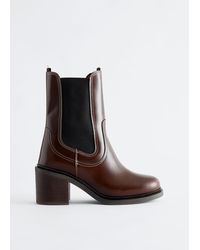 & Other Stories - Heeled Leather Chelsea Boots - Lyst