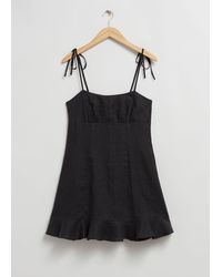 & Other Stories - Strappy Linen Mini Dress - Lyst