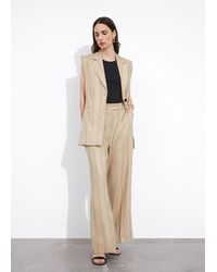& Other Stories - Wide Linen-blend Trousers - Lyst