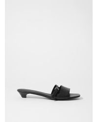 & Other Stories - Buckle-Embellished Leather Mules - Lyst