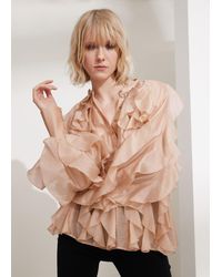 & Other Stories - Cascading-ruffle Blouse - Lyst