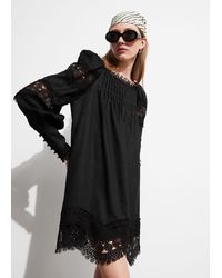 & Other Stories - Lace-trimmed Mini Dress - Lyst