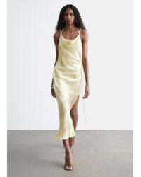 & Other Stories - Cowl-Neck Jacquard Midi Dress - Lyst