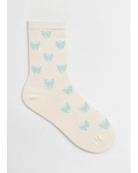 & Other Stories Butterfly Socks - White