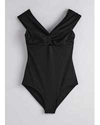 & Other Stories - Gathered V-cut Swimsuit - Lyst
