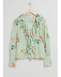 & Other Stories - Fitted Frilled Collar Blouse - Lyst