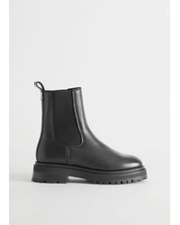& Other Stories - Lined Chunky Chelsea Leather Boots - Lyst