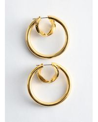 & Other Stories - Double Hoop Earrings - Lyst
