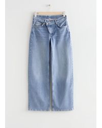 & Other Stories Wide Wrap Jeans - Blue