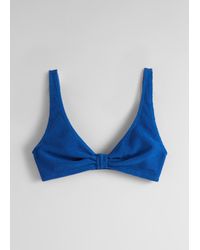 & Other Stories - Strukturiertes Triangel-Bikinioberteil - Lyst