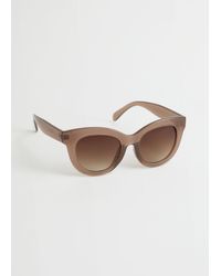 & Other Stories Oversized Rounded Sunglasses - Multicolour
