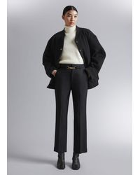 & Other Stories - Belted High Waist Cropped Trousers - Lyst