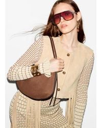 & Other Stories - Fringed Suede Shoulder Bag - Lyst
