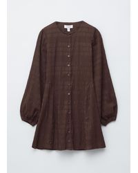 & Other Stories - Smocked Balloon-Sleeve Mini Dress - Lyst