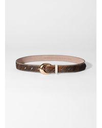 & Other Stories - Cow-Print Leather Belt - Lyst