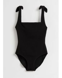 & Other Stories - Textured Bow Tie Swimsuit - Lyst