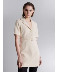 & Other Stories - Belted Tweed Mini Dress - Lyst