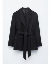 & Other Stories - Wool Tie-Belt Blazer - Lyst