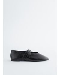 & Other Stories - Cross-Strap Leather Ballet Flats - Lyst