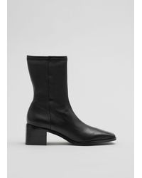 & Other Stories - Leather Sock Boots - Lyst