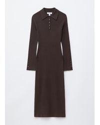 & Other Stories - Rib-Knit Polo Midi Dress - Lyst
