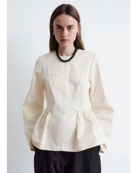 & Other Stories - Cotton Peplum Top - Lyst