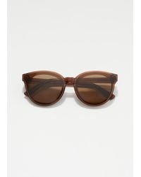 & Other Stories - Round-Frame Acetate Sunglasses - Lyst