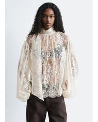 & Other Stories - Lace Bow-Ribbon Blouse - Lyst