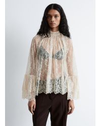 & Other Stories - Flounced Lace Blouse - Lyst