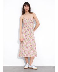 & Other Stories - V-neck Strappy Midi Dress - Lyst