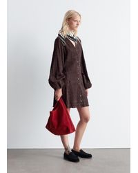 & Other Stories - Smocked Balloon-Sleeve Mini Dress - Lyst