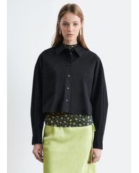 & Other Stories - Cropped Oversized Cotton Shirt - Lyst